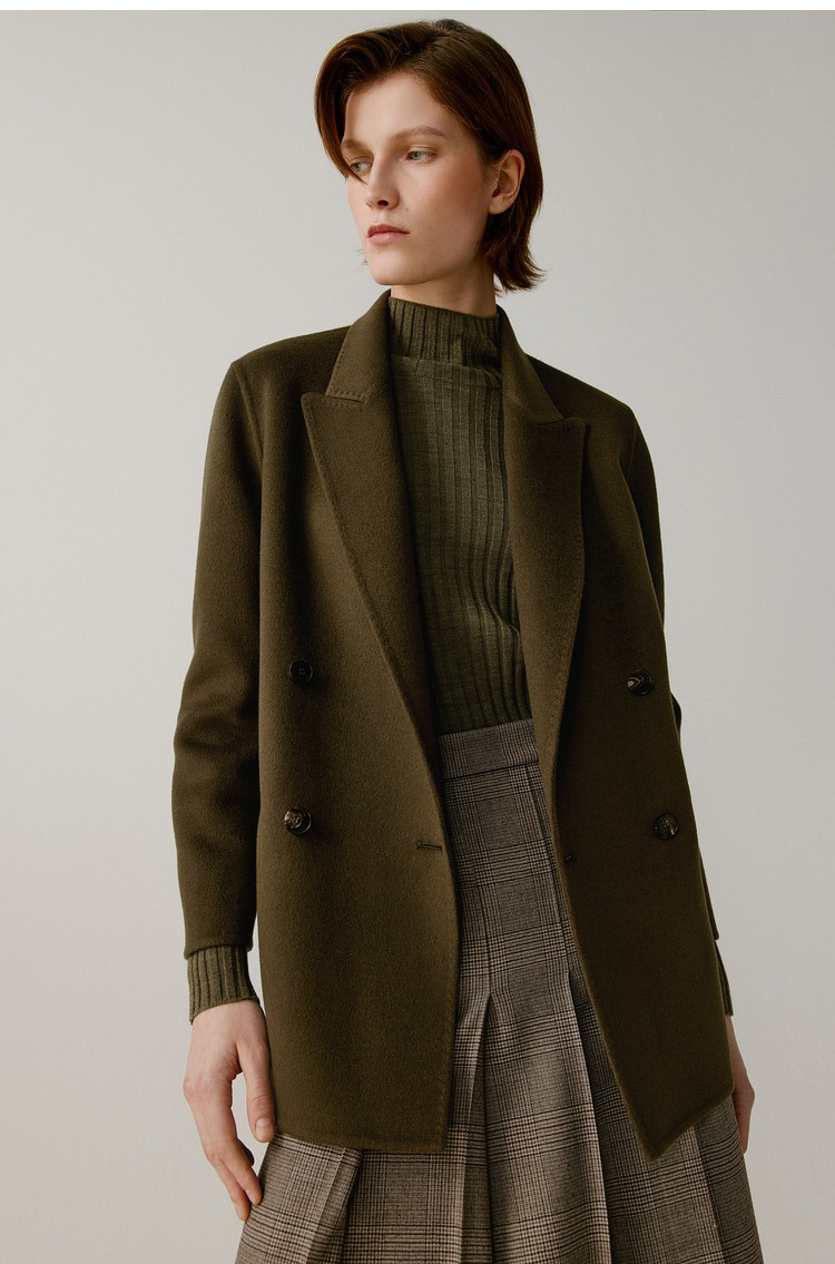 Spot Zhihe women's 2022 autumn and winter wool double-sided woolen coat temperament and fashionable 1212D2082401