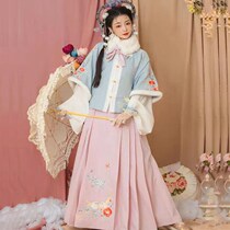 Mindy Han clothes winter style (lacquer ferry) womens full set of Chinese wind square collar half sleeves clothed with embroidered cabbage whole set winter