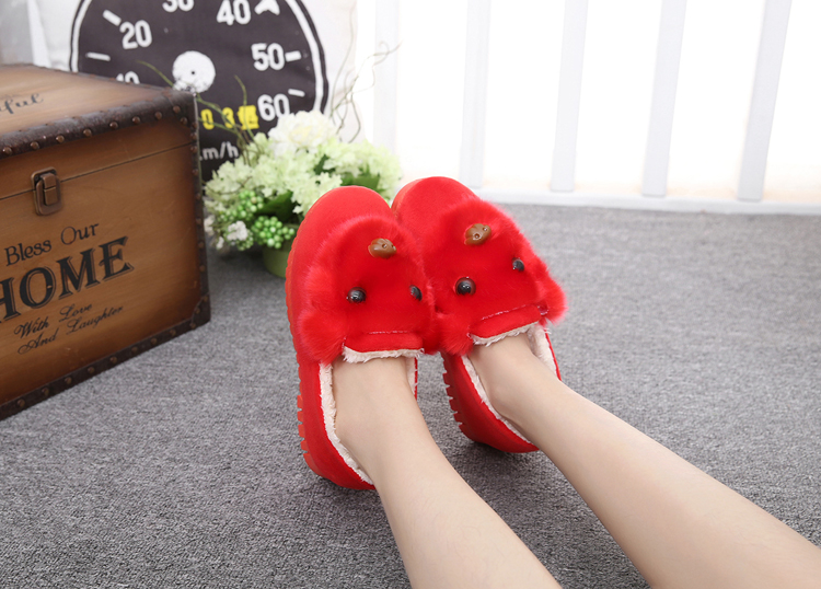 Giày vải mùa đông Bắc Kinh giày nữ cao để giúp giày cotton dày đế giày cũ đế ấm không trơn trượt giày nữ cao cổ