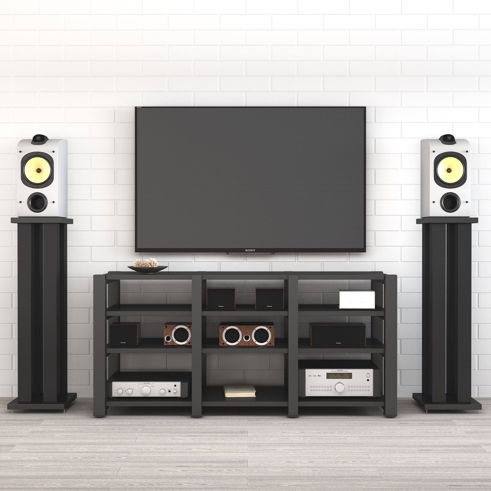 Power amplifier rack power amplifier cabinet sound stand movable sheller solid wood plate bracket tripod stand cabinet KTV