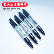 10 mounted coarse head oily debit pen black seduces large head mark pen waterproof not to drop color large number speed dry scribe