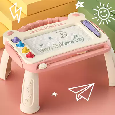 Children's magnetic drawing board color graffiti board Children Baby erasable home magnetic writing board bracket type can be eliminated
