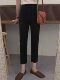 Black straight-leg jeans for women 2026 new high-waist slim eight-nine-point cigarette pants for small people
