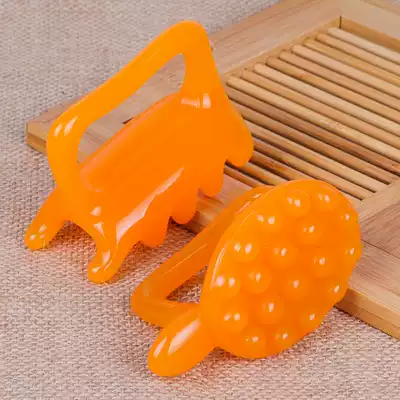 Double-row handle massage tool dredge hand-held Meridian massager turtle waist back pluck bar cervical health body