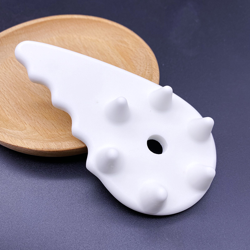 Ceramic Head Five-element Meridian Massager Dredging and Relieving Scalp Massage Comb Hair Tendon Scraping Board Beauty Tool