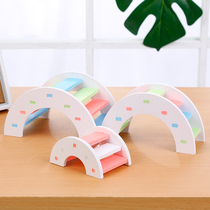 Hamster Golden Silk Bear Rainbow Stairway Arch Bridge Toy Sleeping Room Wooden House Small Nest To Escape From Small Sleeping Bed Interactive Flower and Mouse