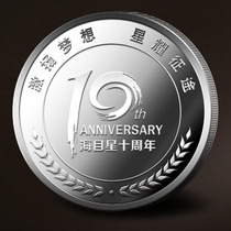 Manufacturer Professional Customized High-end Metal Commemorative Coin Bicolor Plated Baking Varnish Pure Copper Game Coin Activity Commemorative Foot Silver