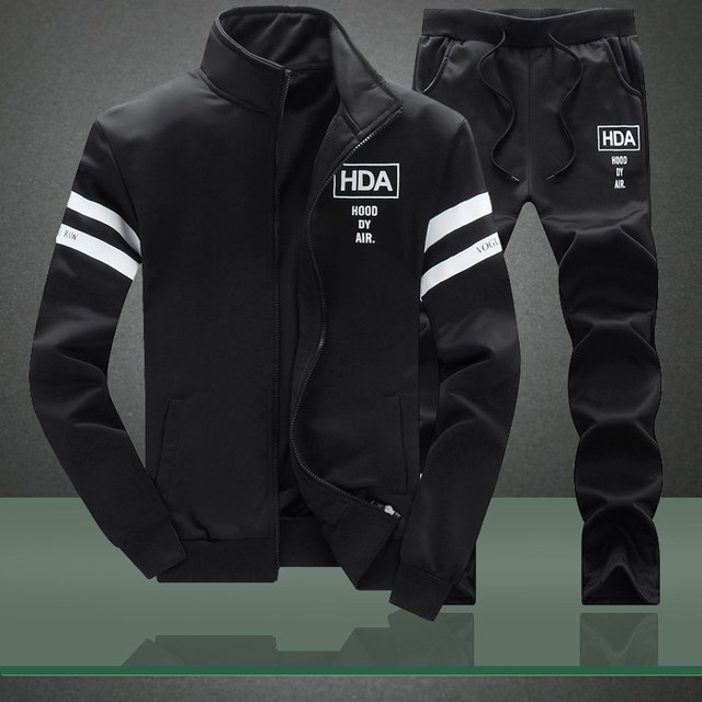 Buy one get one free] Spring and autumn new trendy versatile sports suit for men, a complete set of casual men's versatile jackets