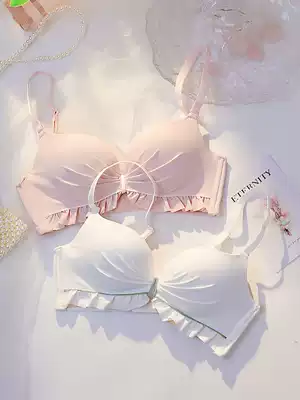 Girl lingerie female summer small chest gathered to collect auxiliary milk anti-sagging new 2020 explosive models without steel ring pen bra set