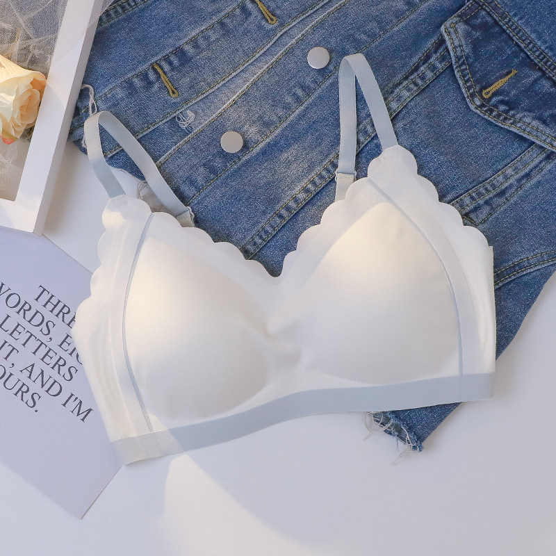 Sports underwear women's anti-shock anti-sag running no underwire gathering vest bandeau high school student no trace bra