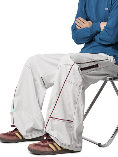 Outdoor Functional Hasselblad Line Paratrooper Tactical Pants Men's Trendy New Hiking and Mountaineering Pants Loose Wide-Leg Casual Long Pants