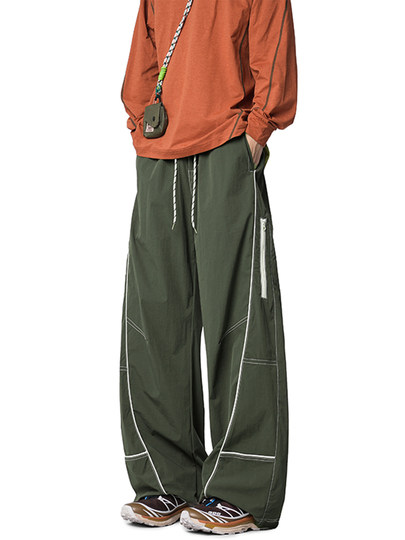 Outdoor Functional Hasselblad Line Paratrooper Tactical Pants Men's Trendy New Hiking and Mountaineering Pants Loose Wide-Leg Casual Long Pants