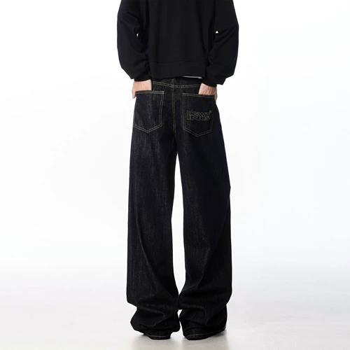 Летние джинсы, штаны, в американском стиле, оверсайз, свободный прямой крой