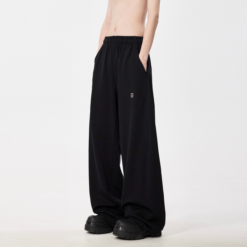 American-Style Casual Sweatpants for Men, Loose Straight-Leg Wide-Leg Versatile Trendy Drapey Extended Black High-Street Pants American-Style Casual Sweatpants for Men, Loose Straight-Leg Wide-Leg Versatile Trendy Drapey Extended Black High-Street Pants