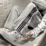 Осенние трендовые повседневные брюки, цветные спортивные штаны, в американском стиле, свободный прямой крой