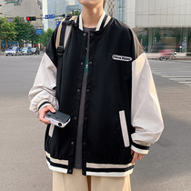 Baseball Suit Jacket Jacket Male Tide Card 2021 Fall New Loose Big Code Letters Printed Collage Port