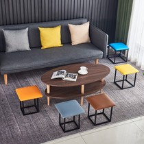 Home Multifunction Magic Square Stool Combination Sofa Small Short Bench Living-room Tea Table Folding Net Red Dining Table Stool