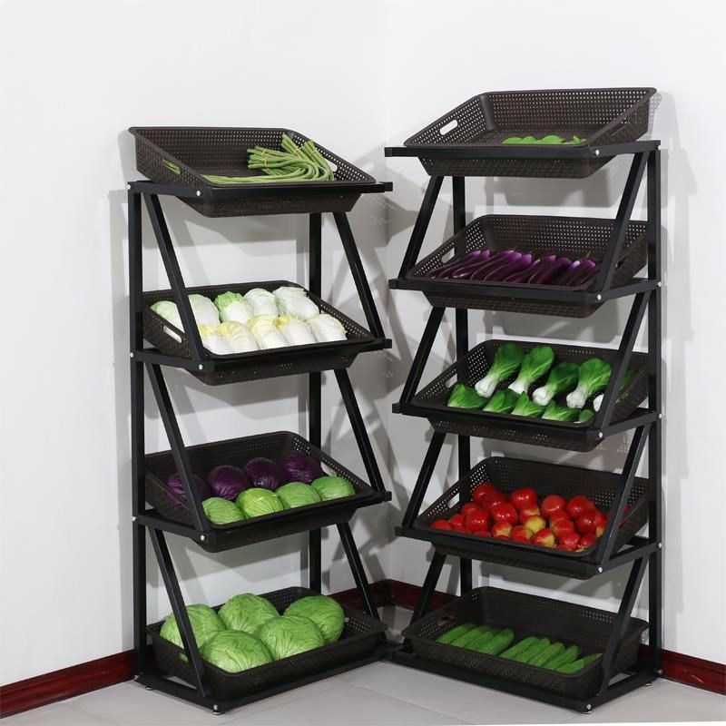Supermarket Fruit Vegetable Shelving shelves Creative multilayer Vegetable Racks Convenience Store Fruit and vegetable shelves Small snacks shelves