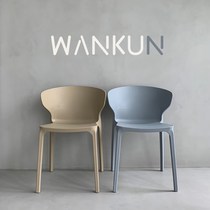 Nordic Plastic Chairs Home Thickened Dining Table And Chairs Backrest Stool Brief Office Chair Milk Tea Shop Negotiation Chair Stackable