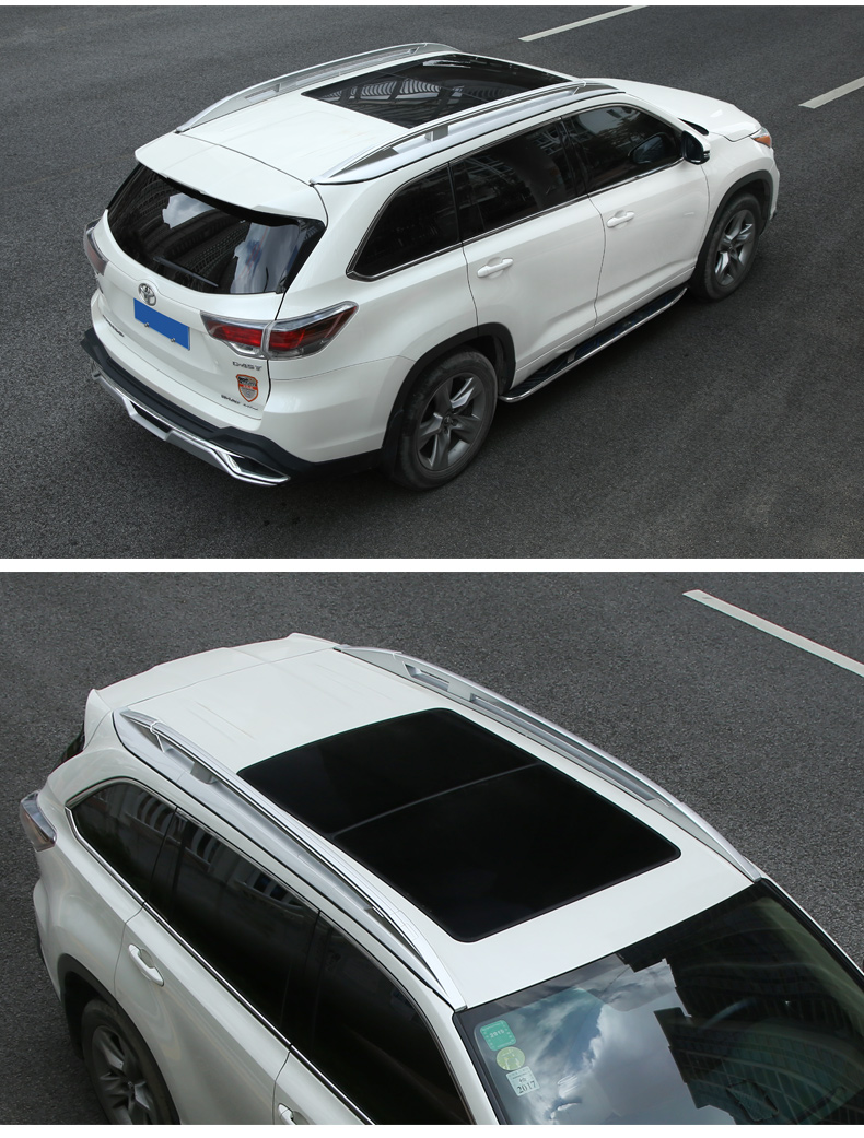 Dành riêng cho 18 giá đỡ hành lý của Highlander đã được sửa đổi Toyota 15-18 giá đỡ mái mới thanh ngang phụ kiện trang trí - Roof Rack thanh ngang giá nóc
