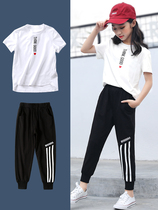 Chrome Anta Goose Girl Girl Summer Clothing Suit 2022 New Summer Thin children Leisure short sleeves CUHK Tong Yang Gas Express