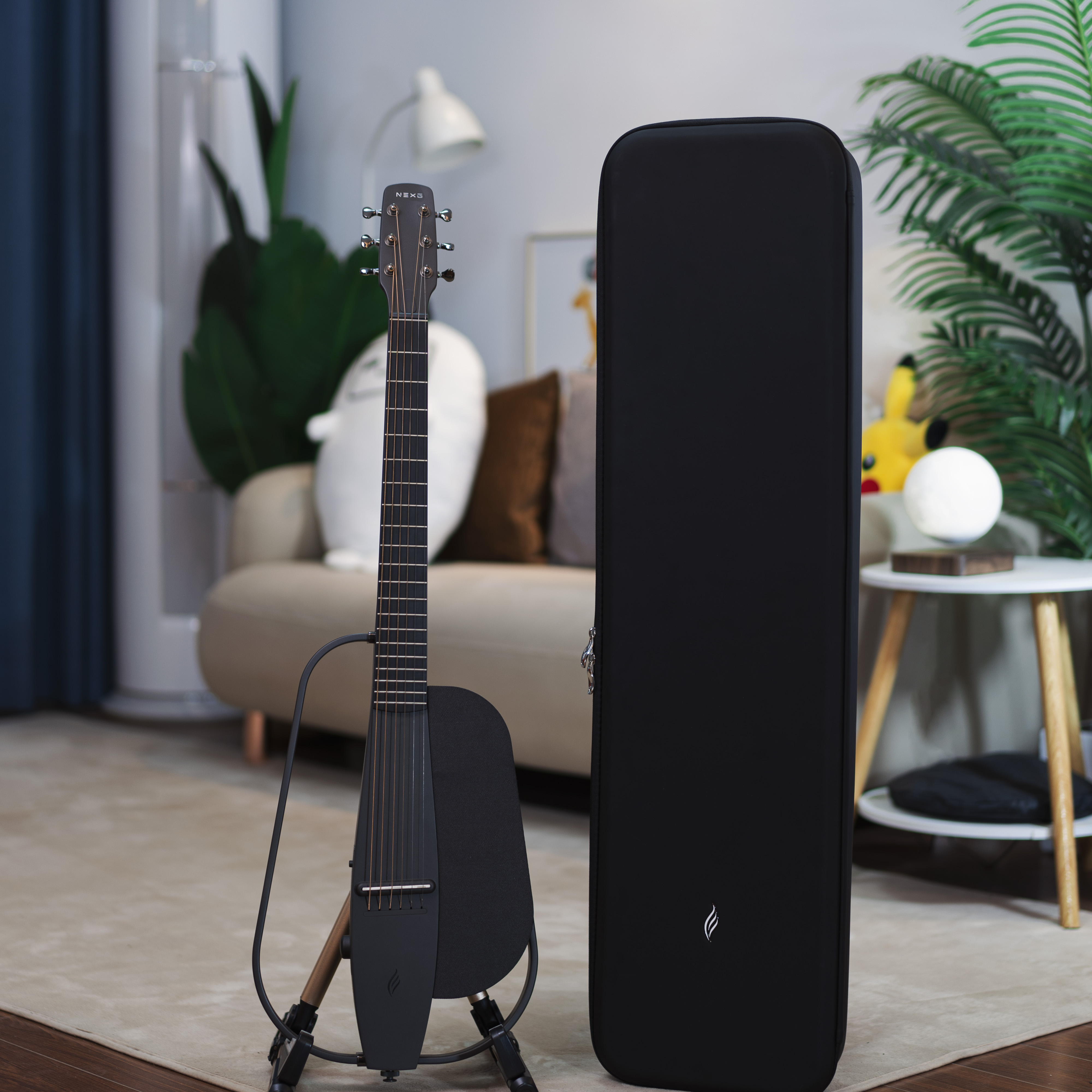 Nya NexG smart carbon fiber electric box folk guitar beginners sound travel silent 38 inches