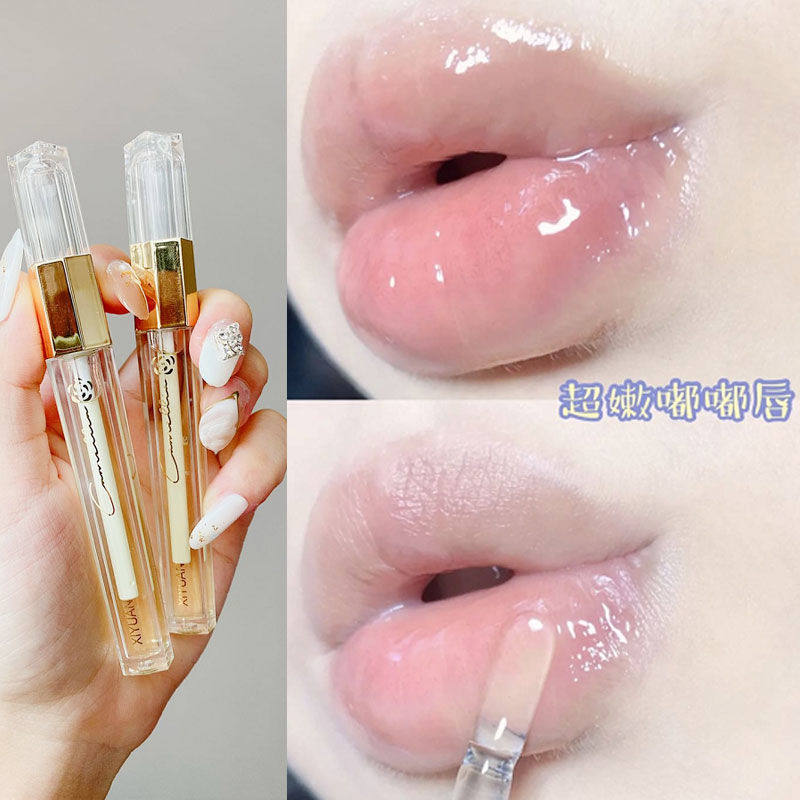 Dry Lip Salvation ~ Mountain Tea Flowers Crystal Stick Guard Lip Oil Moisturizing Nourishing nourishing and colorless lip balm lipstick to the bottom lip honey