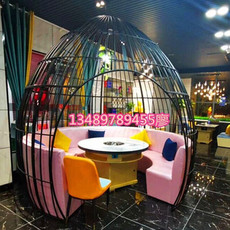 Клетка для птиц 铁艺鸟笼装饰特大号鸟笼摆设火锅店餐厅鸟笼卡座户外大型超大鸟笼