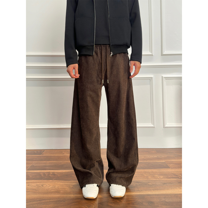 Wessk Chenille Scimitar Deconstructed Sweatpants Autumn and Winter Matte Brushed Couple's Versatile Lyocell Old Money Casual Pants