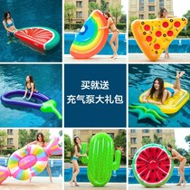 Loving new flamingo swimming circle Adult thickening Step up water inflatable Toys for sitting and swimming equipped floating beds