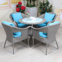 Outdoor table and chairs Courtyard Villa Garden Cane chairs Three sets Balcony Small Tea Table Terrace Outdoor Rattan Furniture Casual furniture