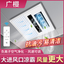 Kitchen integrated ceiling cool PA lighting Two-in-one electric fan dedicated embedded bathroom cold pa air cooler