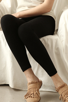 APCSHOP spring new pint woman elastic tight fit and warm beating underpants knitted display slim fine spinning pure cashmere pants