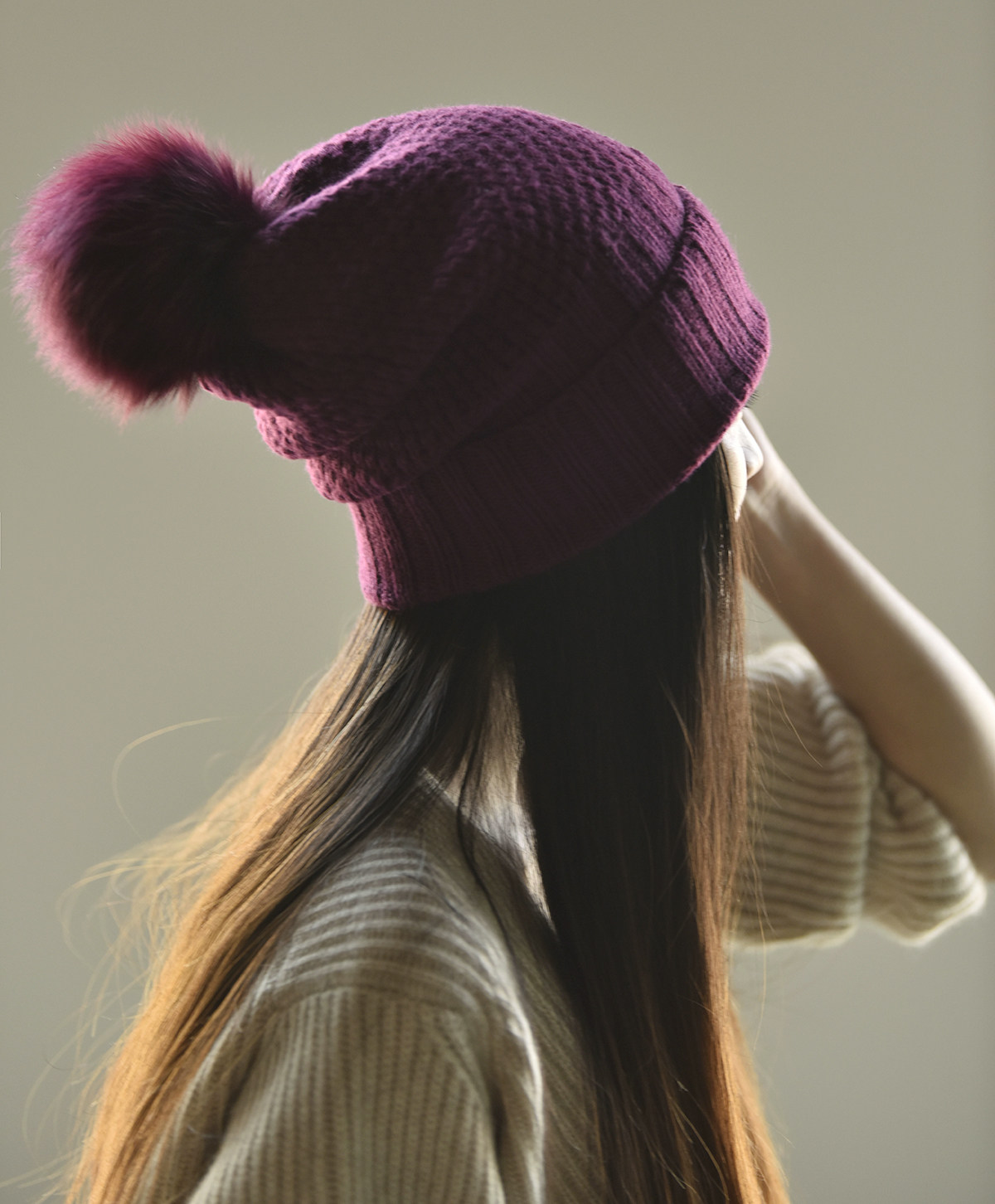 APCSHOP knit fox wool cashmere hat winter ladies warm hat autumn winter anti-chill fashion 100 lap