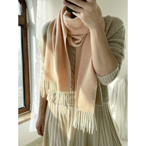 APC lean custom minimalist pure colour cashmere scarves winter warm neutral 100 lap bifacial men universal neck