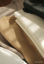 APC21 Spring new experience Law small crowddesign pure color loose sleeveless round collar pure cashmere vest exquisite inner lap