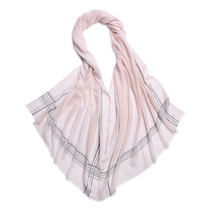 APC21 early spring new scarf fine woven thin Jacquard striped ladies wild English Plaid pure cashmere shawl