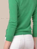 APCSHOP Italian CASHMERE niche V-neck knitted long sleeve slim basic solid color CASHMERE cardigan