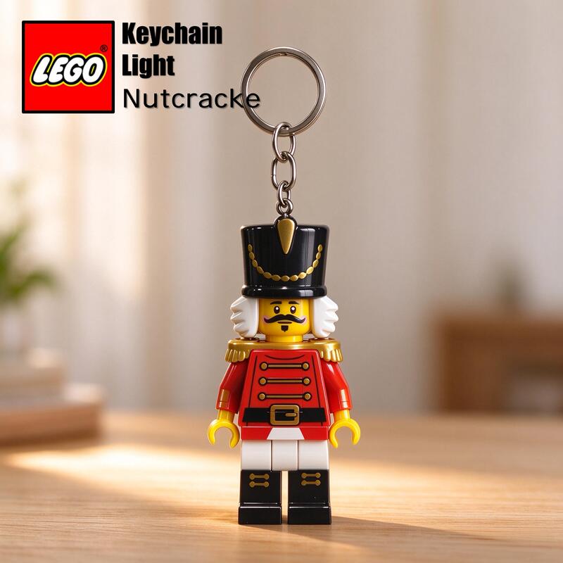 Authentic Lego Land Same Style Nutcracker Glowing Pendant Keychain Cute Healing Adorable Gift