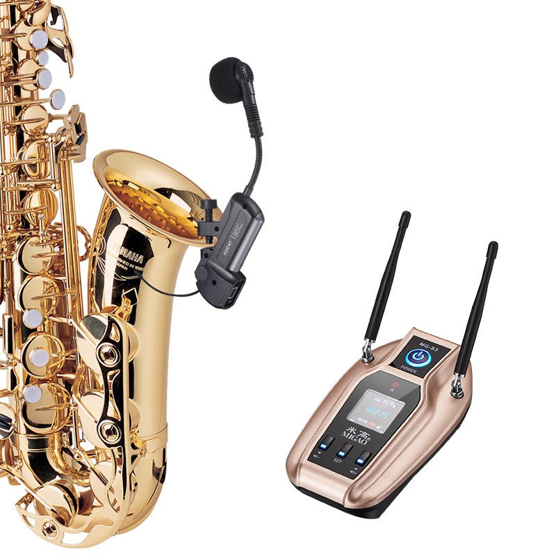 MG - S3 Saxophone microphone specialized in microphone with microphone for transmitting receiver clip