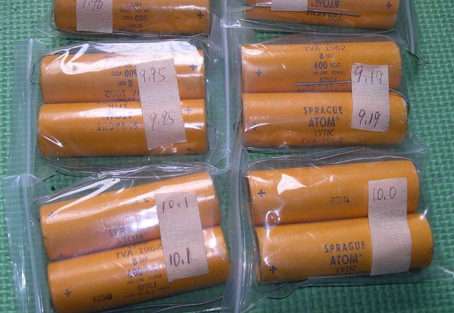 SPRAGUE ATOM US Sibantiques axial capacitive new paper cylinder capacitive 8U600V