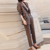 Special price 269 Senior Sensation Fried Street Wool Suit Jacket Lady Autumn winter fried Street Maos suit Suit Fashion Temperament