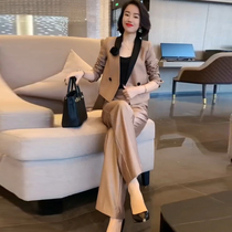 Anti-season special price 299 Advanced Sensation Fried Street Salt Department Professional Suit Jacket Woman Spring Autumn Broadlegged Pants West Suit Suit