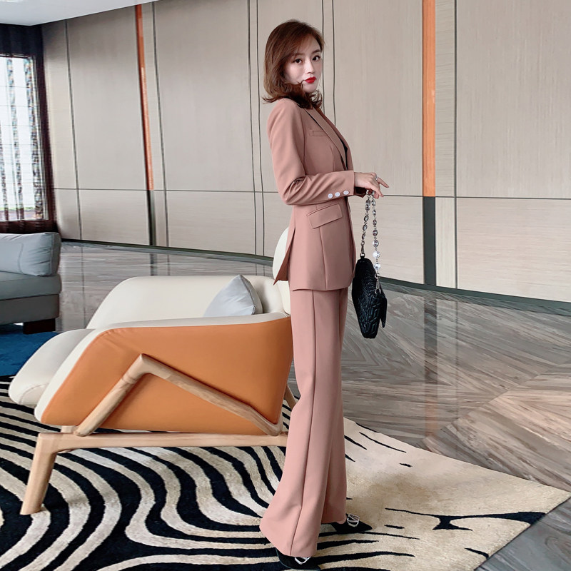 Special offer high-end sense fried street professional design sense suit jacket women's spring micro-bell pants temperament suit suit