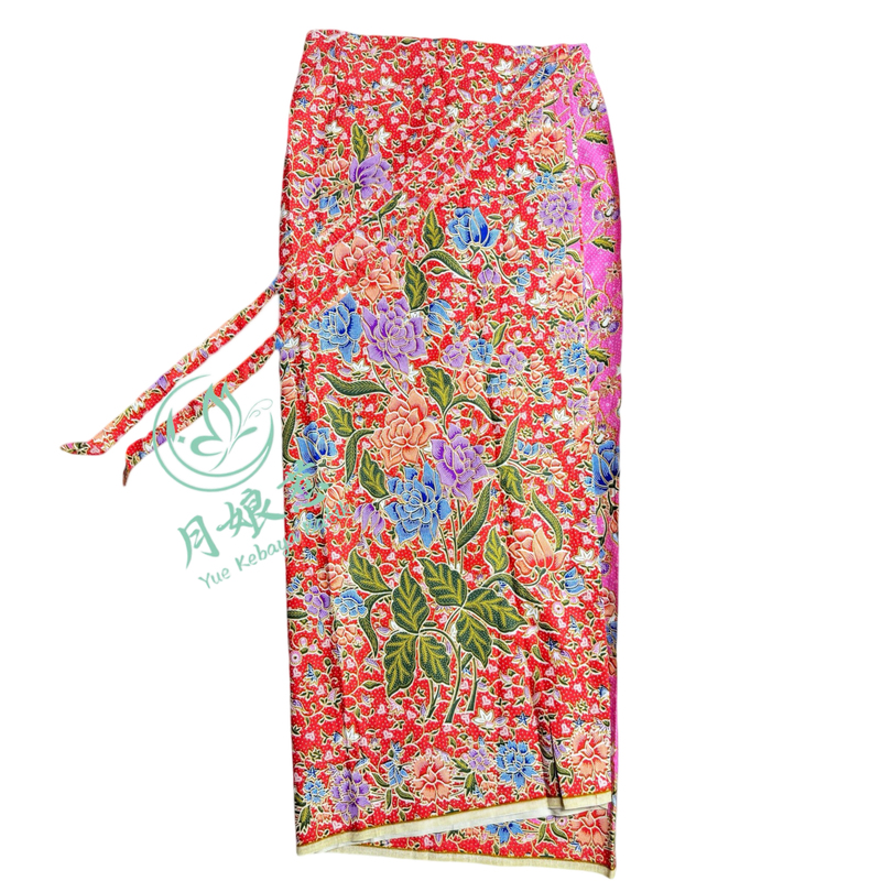 Authentic Singaporean Tie-Dye Sarong Skirt, Batik Pure Cotton Fabric, Nonya Skirt, Sarong Skirt, One Size Fits All