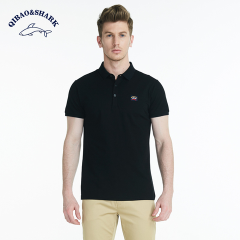 奇堡鲨鱼国际品牌丝光棉男T恤