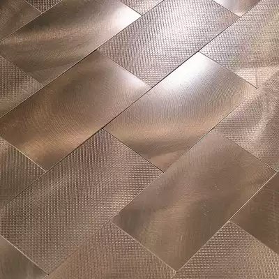 Simple home decoration interior wall metal self-adhesive mosaic tile TV wall sticker bar dining room decoration background wall