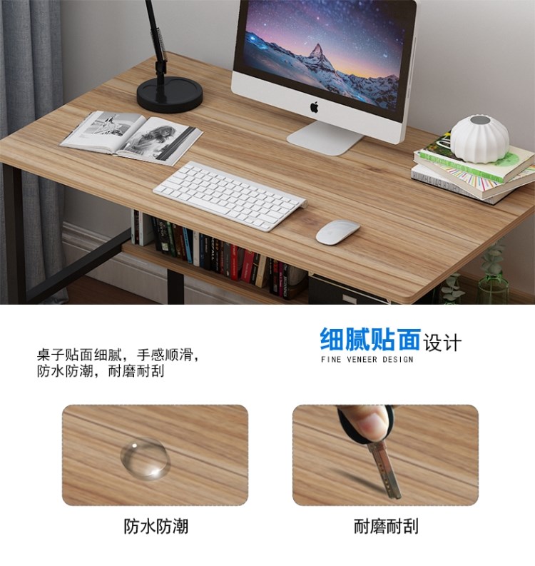 Kết hợp máy tính để bàn cô gái cô gái bàn hội nghị đứng lên bàn nhà màu hồng máy tính bàn đơn giản lưu trữ neo - Bàn bàn để laptop