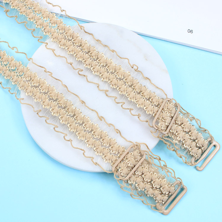 Đầm lệch vai ren rộng vai đồ lót vô hình trong suốt liền mạch gợi cảm nữ từ cổ áo chống trượt dây đeo áo ngực hoang dã dây áo lót đẹp