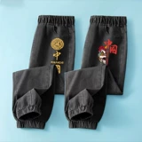 Осенние штаны для мальчиков, спортивные детские весенние тонкие джинсы, подходит для подростков